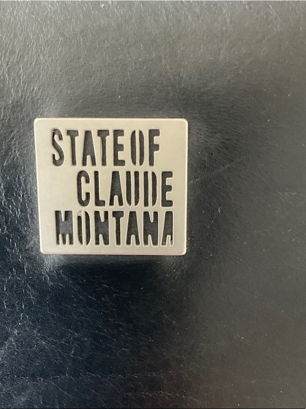 State of Claude Montana Black Leather Tote Bag - Picture 2 of 15